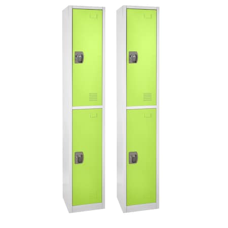 Adiroffice 12 in W, 12 in D, 72 in H, Steel ADI629-202-GRN-2PK